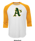 Stratford A's Pro Team 3/4 Sleeve Baseball Jersey