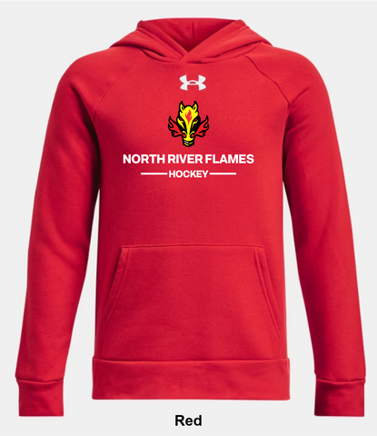 North River Flames Under Armour Rival Fleece Hoodie - Two Line