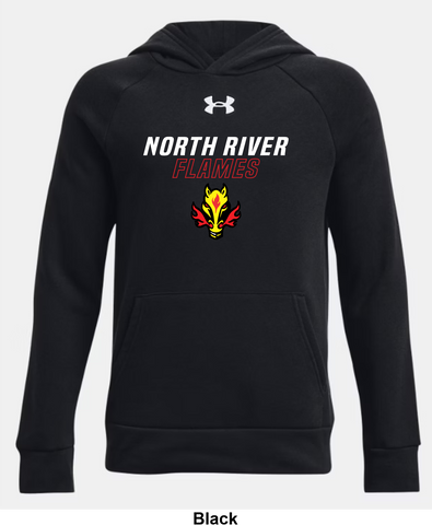 North River Flames Under Armour Rival Fleece Hoodie - Sidelines
