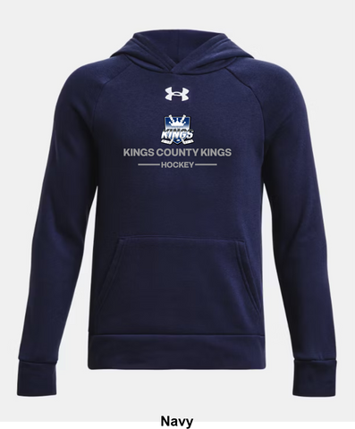 Kings County Kings (Grey) Under Armour Rival Fleece Hoodie - Two Line