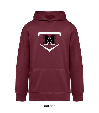 Mid Isle Mustangs - Home Plate - Essential Performance Hoodie