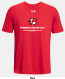 Pownal Red Devils Under Armour Team Tech T-Shirt - Two Line
