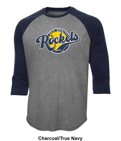 West Royalty Rockets Pro Team 3/4 Sleeve Baseball Jersey