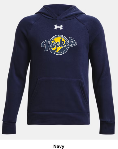 West Royalty Rockets Under Armour Rival Fleece Hoodie - Front N' Centre