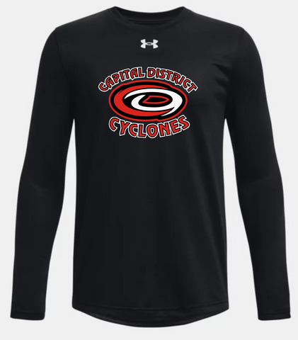 U9 Capital District Cyclones - Front N' Centre - Under Armour Team Tech Long Sleeve Youth Shirt