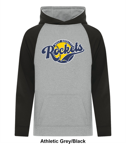 West Royalty Rockets - Front N' Centre - Game Day Fleece Two Tone Hoodie