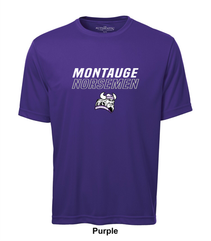Montague Norsemen Purple Logo - Sidelines - Pro Team Tee