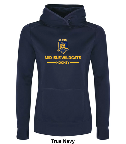 Mid Isle Wildcats - Two Line - Game Day Fleece Ladies' Hoodie